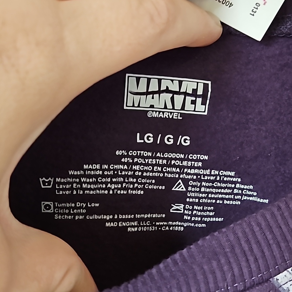 Marvel Disney Black Panther Shuri Spiderman Purple Red White Brown Long Sleeve L - Picture 3 of 11